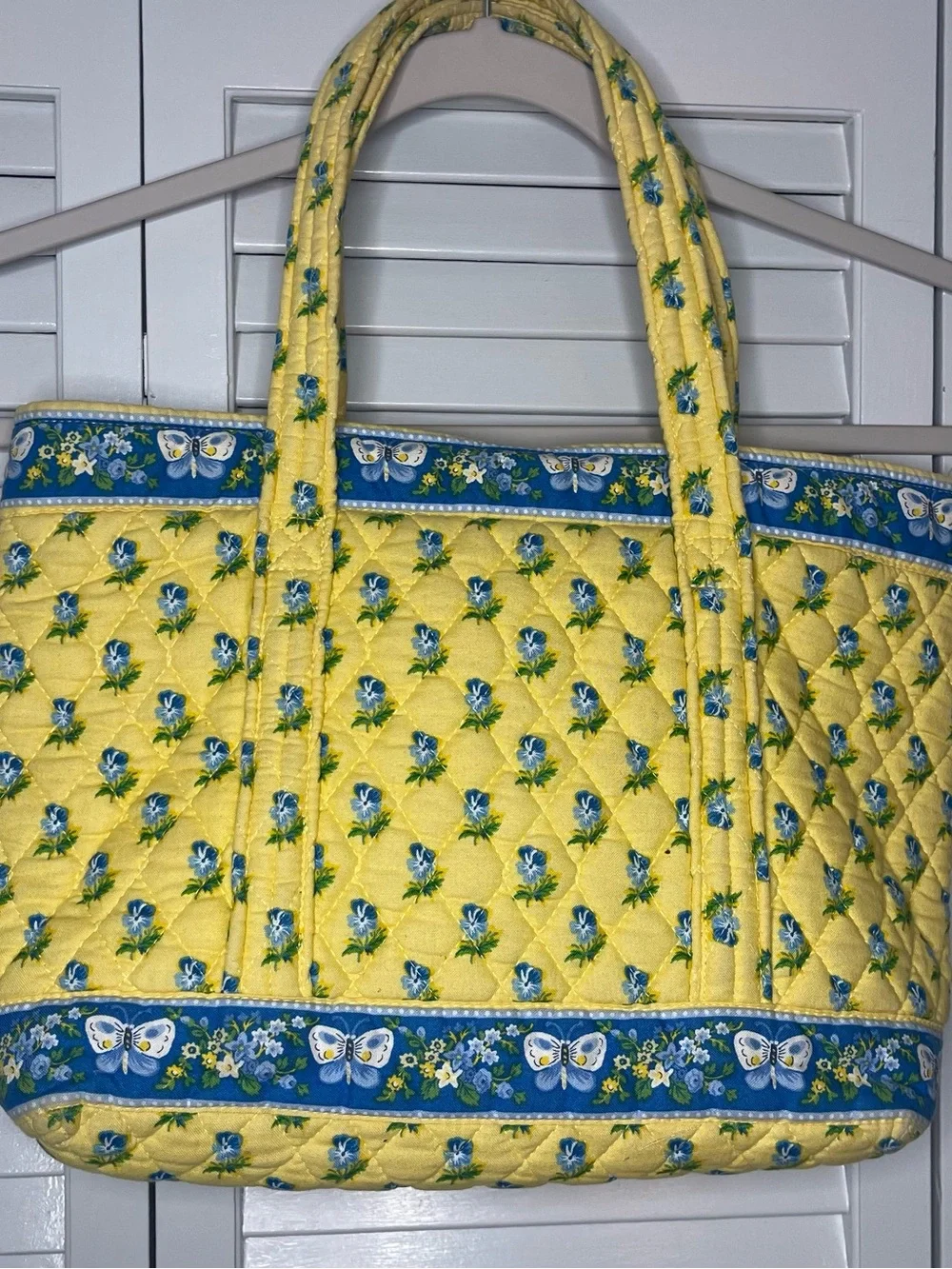 Vera Bradley Vintage Quilted Yellow Floral Katherine Tote - Picture 2 of 12